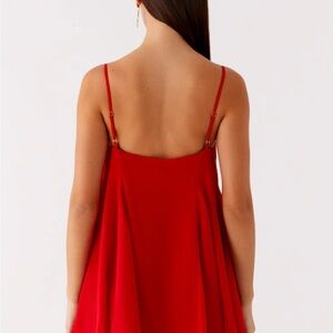 Peppermayo Red Godet Mini Dress